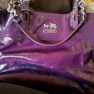Coach Purple Leather Handbag